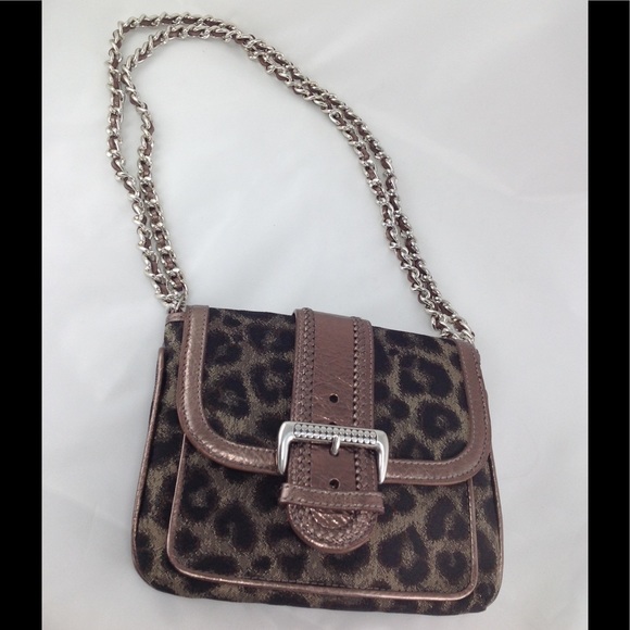 Brighton Leopard Canvas & Leather Crossbody Bag - Picture 7 of 11